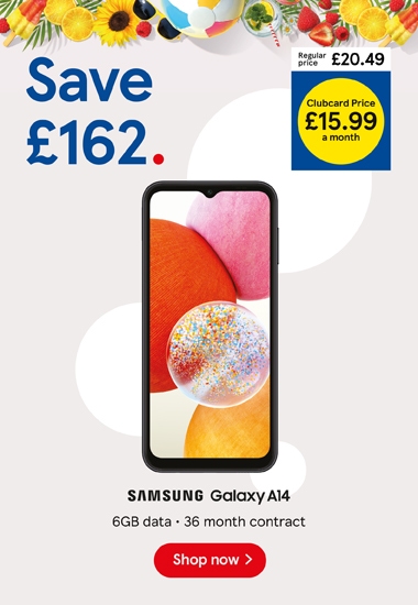 Save £162 on Samsung Galaxy A14 with clubcard prices