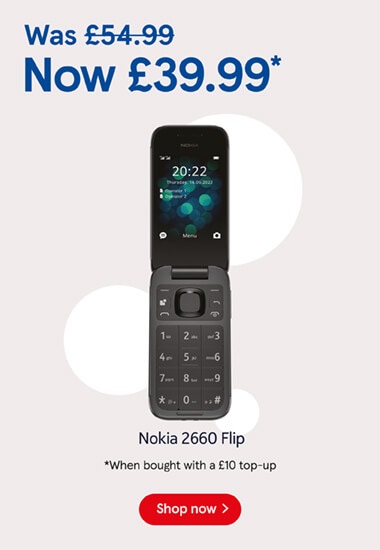 Nokia 2660 Flip now £39.99 when bought with £10 top up