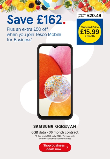 Save £162 on Samsung Galaxy A14 for business